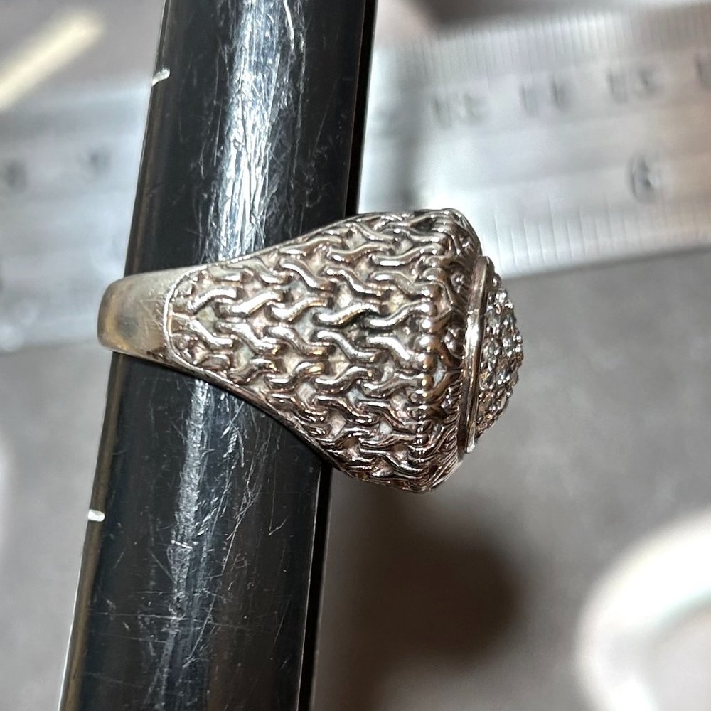 Sterling Silver CZ Pave Ring - Picture 5 of 8